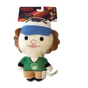 Stranger Things Plush 8" DUSTIN Thinking Cap Squeak Dog Toy Camp Backyard Counse